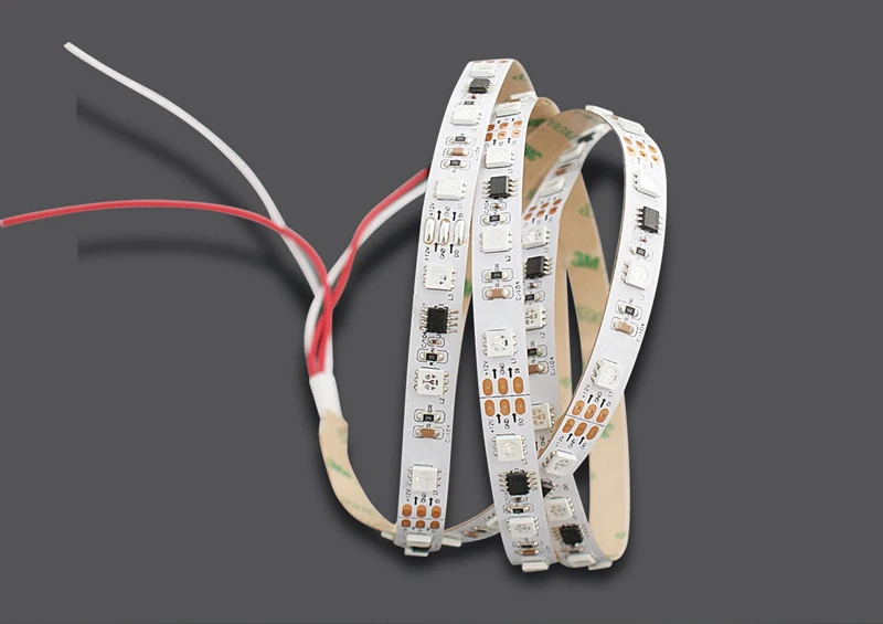 WS2811 DC12V 60 светодиодов/м Мечта Волшебная цветная светодиодная лента 5050 RGB полоса не