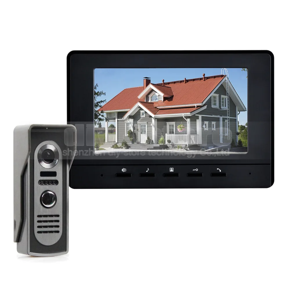 7 дюймовый видеодомофон DIYSECUR 600TV Line с ИК подсветкой уличная камера ночного