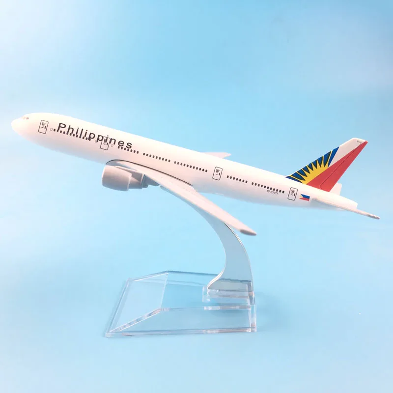 Модель самолета 16 см модель Боинг 777 авиакомпании Филиппины B777 металлическая для