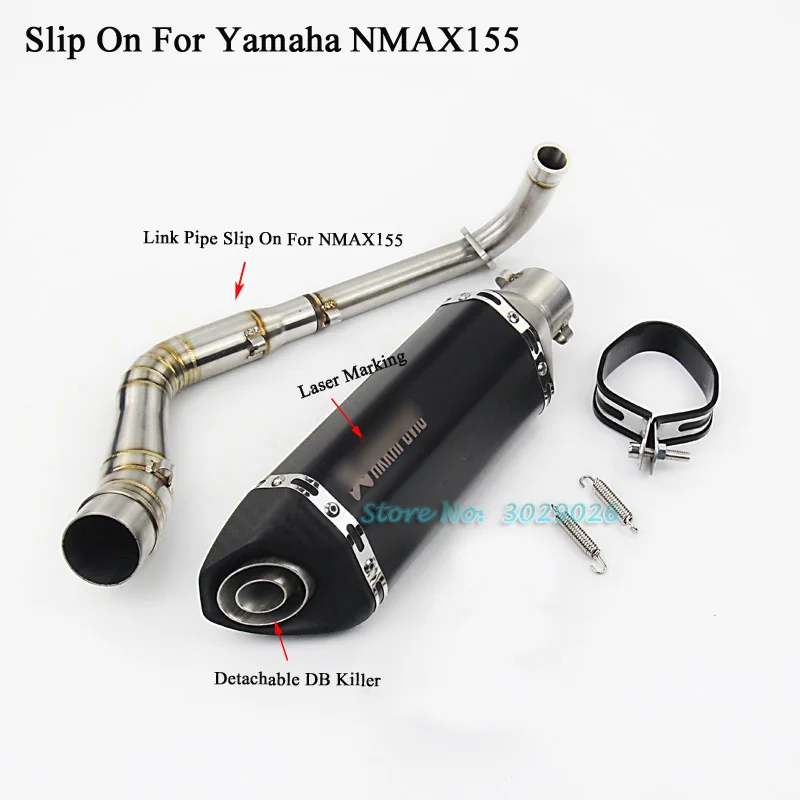 NMAX155 полная система без шнуровки для Yamaha NMAX 155 модифицированный глушитель выхлопа