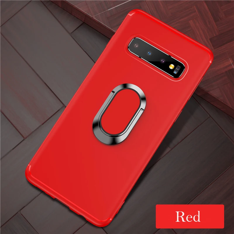 Чехол-подставка с магнитным кольцом для Samsung Galaxy S10E S8 S9 S10 Plus Note8 Note9 мягкий