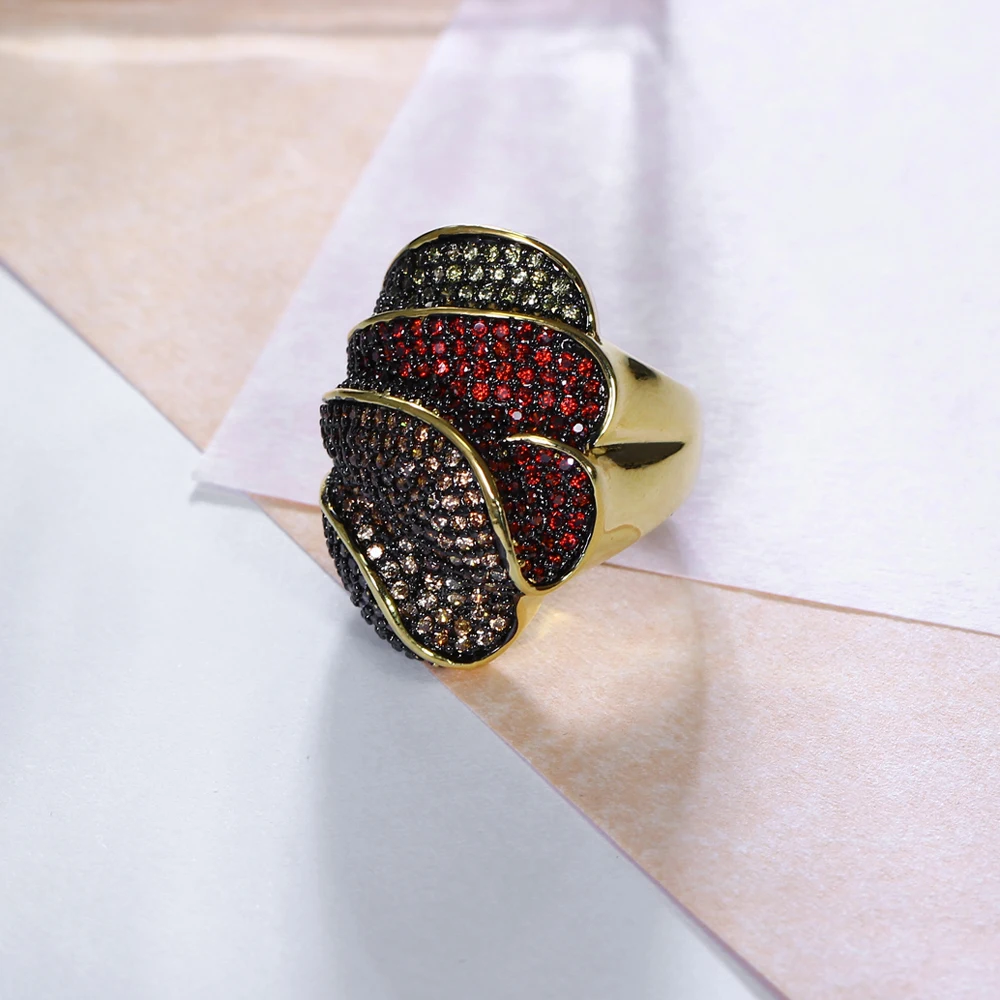 Новое поступление кольца для женщин многоцветное медное кольцо с кубическим