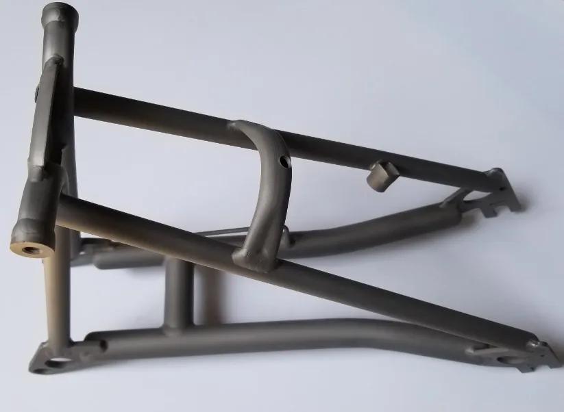 Rear Triangle matte Титановая вилка для велосипеда Brompton-1& 1/"-с резьбой+ задний треугольник подходит для велосипеда Brompton - Цвет: Rear Triangle matte