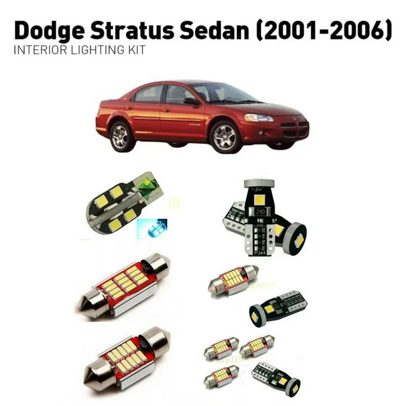 

Led interior lights For Dodge stratus sedan 2001-2006 15pc Led Lights For Cars lighting kit automotive bulbs Canbus