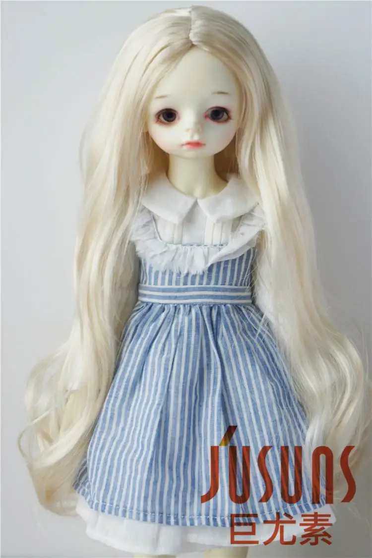 JD028B 1/3 SD кукольный парик Алиса необычный длинный курчавый BJD парик синтезированный мохер парики 8-9 дюймов аксессуары для статуэтки - Цвет: Blond SM202