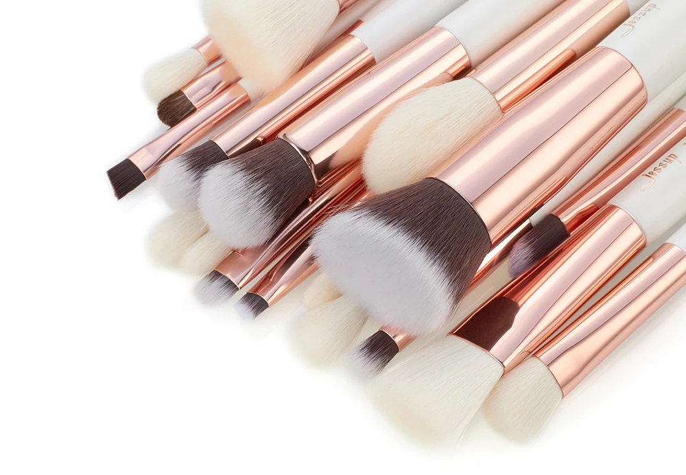 Jessup 20 шт. кисти для макияжа белый/розовое золото brochas maquillaje pinceaux maquillage основа для макияжа хайлайтер кисть для смешивания T225