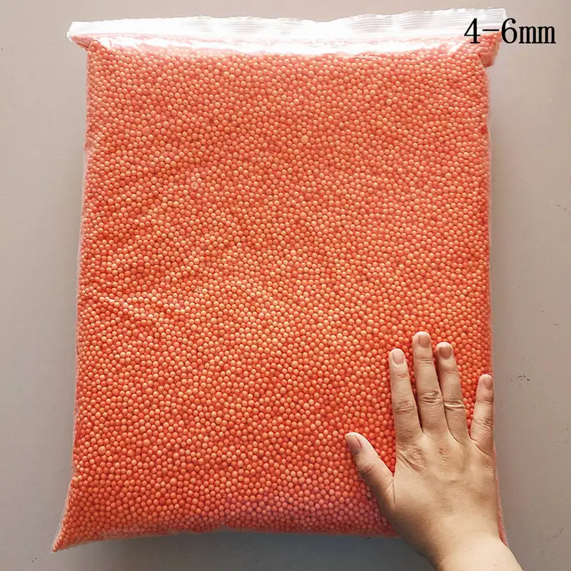 4-6mm Orange 250g 250 г 4-6 мм кровоточащий пенополистирол шарики из пенополистирола DIY снежные грязевые частицы аксессуары мелкий шарик из пенопласта Наполнитель из пенопласта - Color: 4-6mm Orange 250g