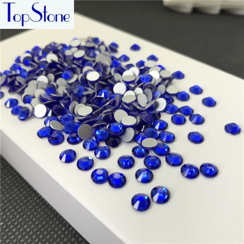 Topstone стразы с плоской задней стороной темно синий цвет 3D Блестящий камень для