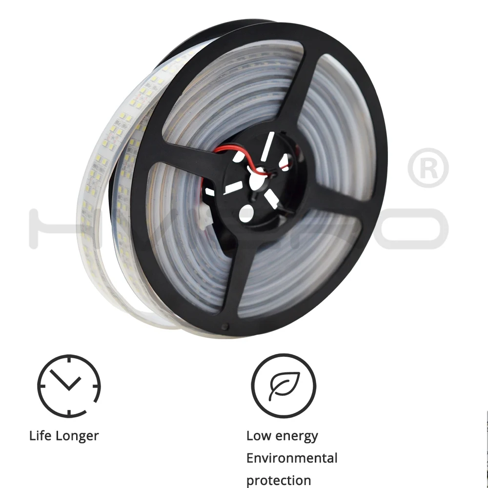 5 м 2835 3528 SMD 1200 светодиодов DC 12 В двойная линия светодиодный гибкий праздничный светильник, не водонепроницаемая полоса, белый теплый белый Настольный светильник для книг s