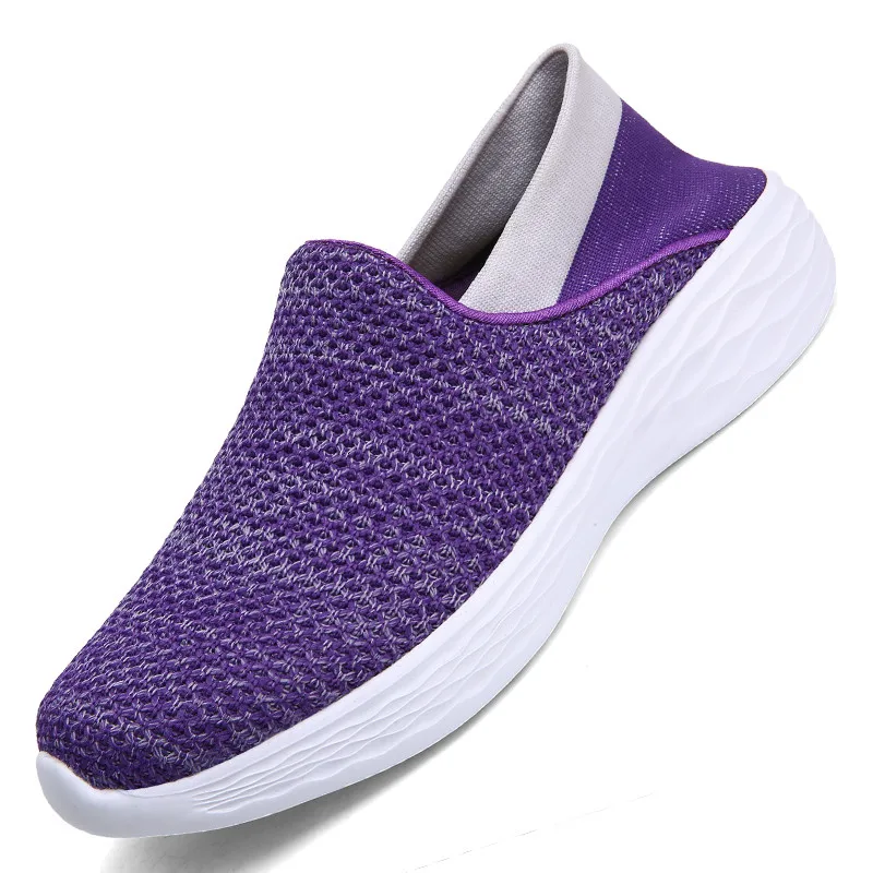 9901 Purple PINSEN/; весенние женские кроссовки; обувь из дышащего сетчатого материала; женские Балетки без застежки; лоферы на плоской подошве; женская обувь; криперы; Zapatos mujer - Цвет: 9901 Purple