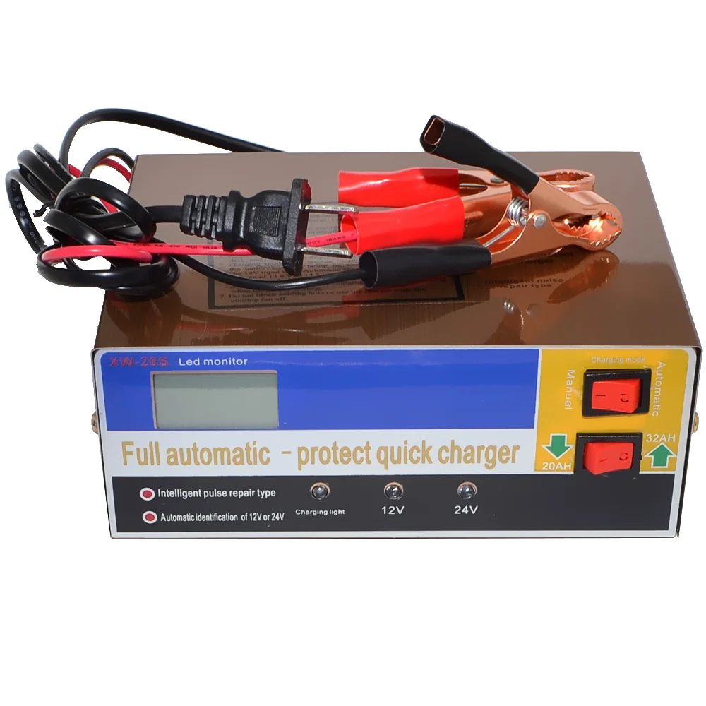 12 V/24 V 100AH автомобиля скутер Батарея Зарядное устройство автоматический светодиодный Дисплей импульсный ремонт Зарядное устройство 12002654