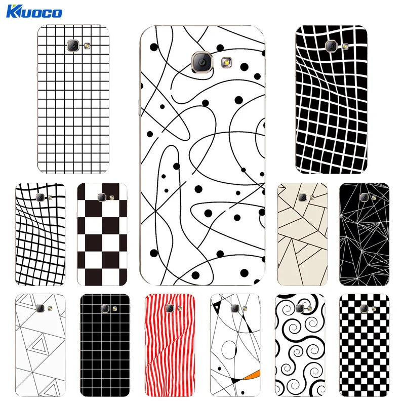 For Samsung Galaxy A8 2016 Shell for J5 2015 / 2017 Case J500 J510 J530 Cover Soft TPU Geometry Striped Printing |