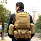 Водонепроницаемый армейский рюкзак на 50 л, Военная Тактическая штурмовая сумка на Молле, большая сумка для отдыха на открытом воздухе, походов, кемпинга, охоты