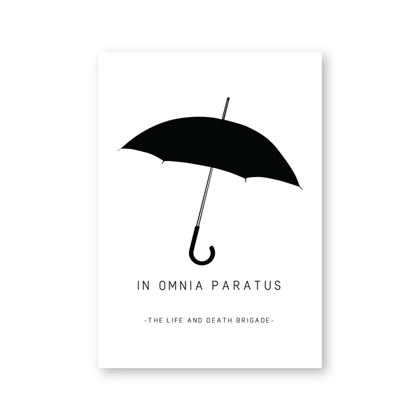 В Omnia Paratus настенное Искусство Постеры-холсты принты Gilmore девушки ТВ шоу картина Черный Белый Зонт Картина домашний Настенный декор