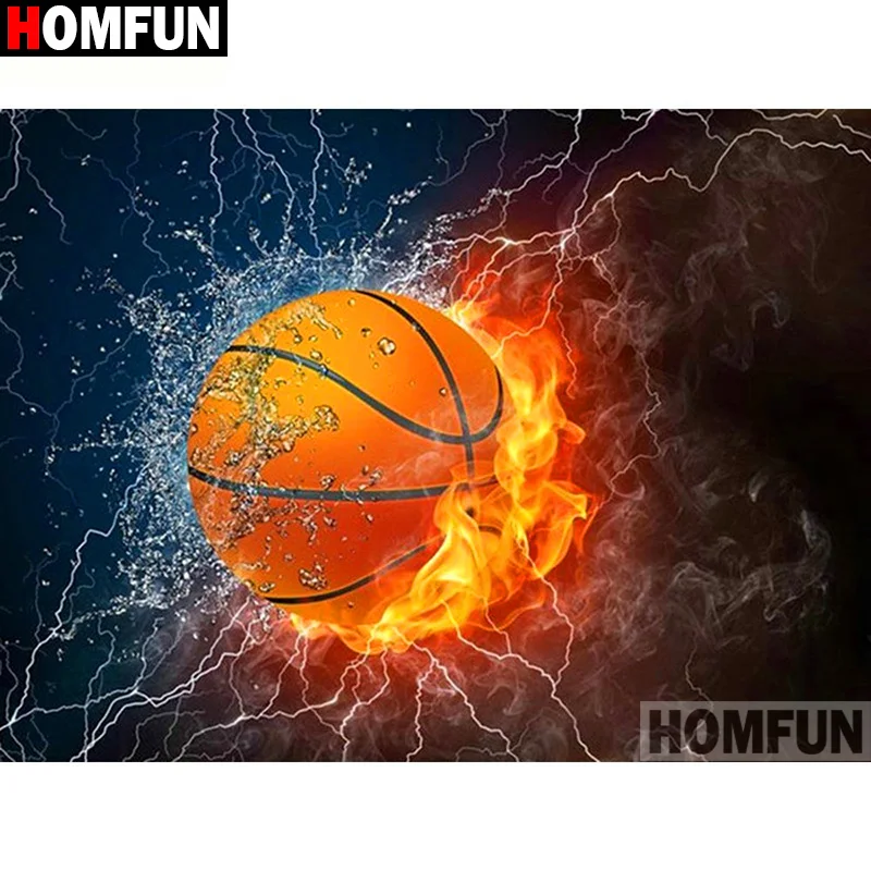 Алмазная живопись HOMFUN баскетбольный пейзаж картина 5D с полными