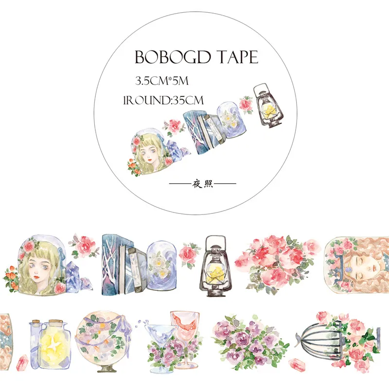 

16 Designs Special Ink Flowers/Animal/Girls Japanese Decorative Adhesive DIY Masking Paper Washi Tape Label Stickers Diary gifts