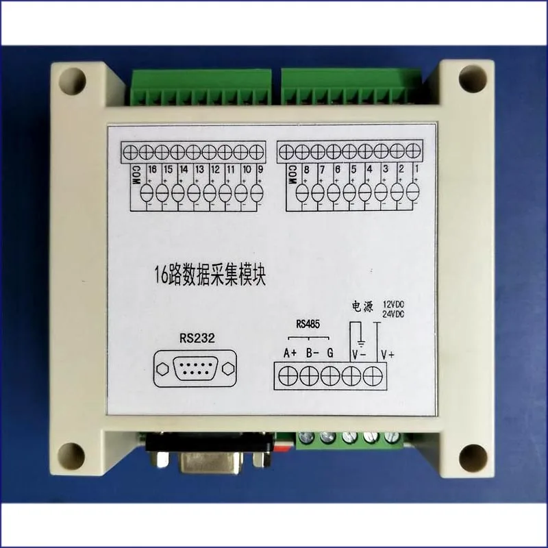 

16-канальный модуль сбора аналоговых данных 16AD, селективное реле MODBUS-RTU, поддержка конфигурации