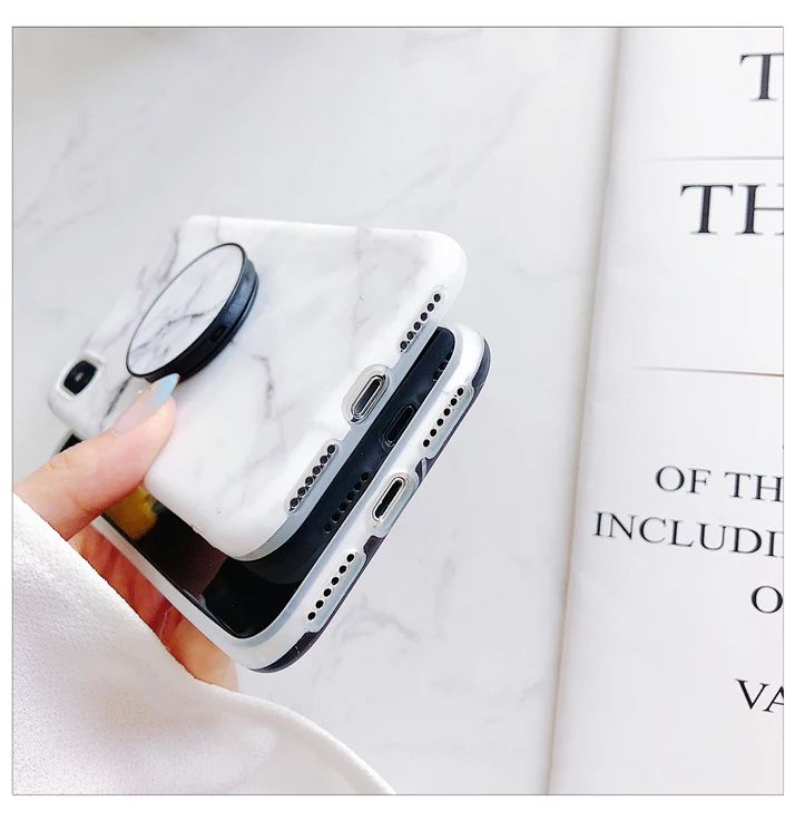 GlamPhoneCase Мрамор Телескопический Кронштейн чехол для iPhone x 7, 7 plus, 8, 8 plus, 6, 6 plus, 6 S 6splus мягкая Задняя накладка чехла из ТПУ