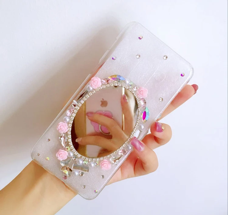 Lady diamond цветы зеркальный чехол для телефона Xiaomi Redmi 5 Plus/Note 7 6 Pro 6A S2 Y2 телефонные