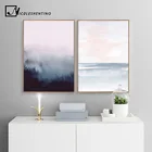 Акварельный лес абстрактный холст плакат скандинавский пейзаж настенная живопись украшение картина скандинавский домашний декор