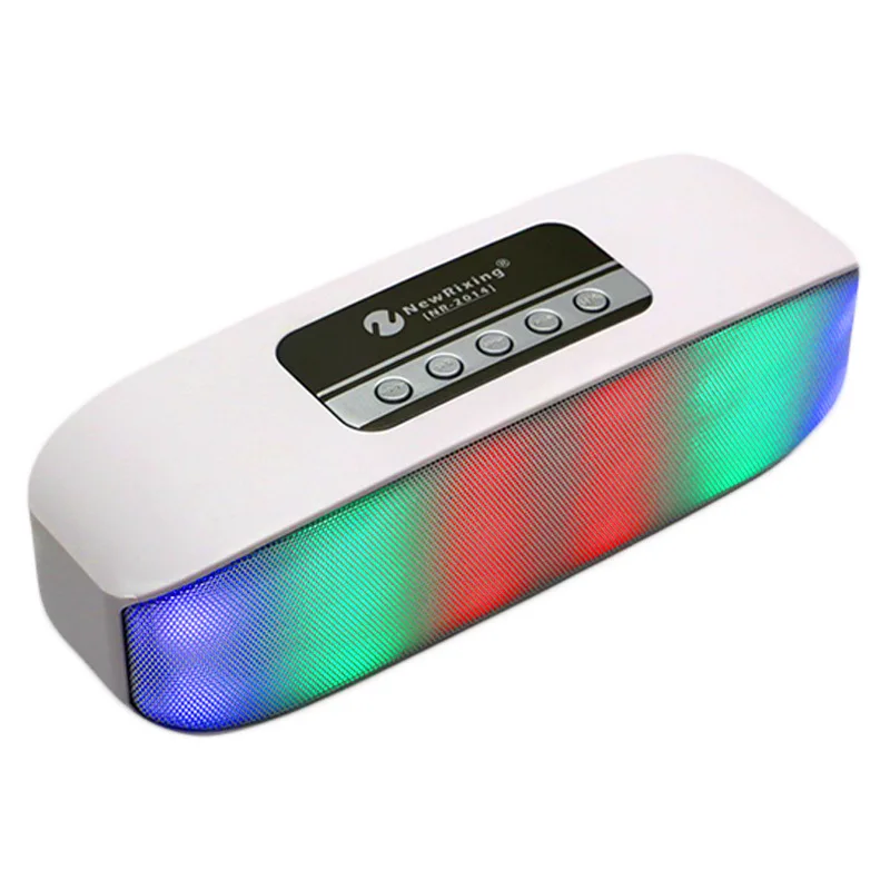 NR2014 Беспроводная колонка Bluetooth открытый стерео СВЕТОДИОДНЫЙ Красочный Свет Usb