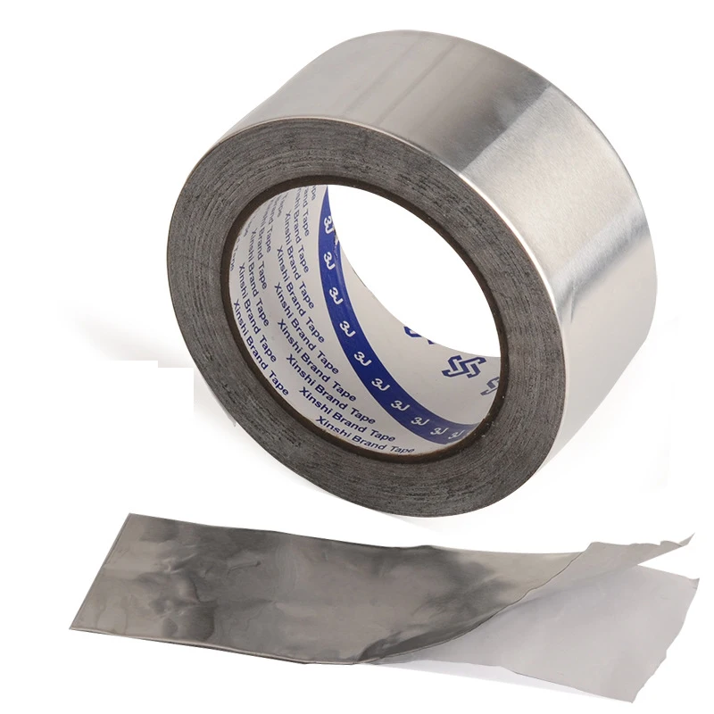 1 Roll 20m x 50mm Aluminium Foil Adhesive Sealing Tape Thermal Resist Duct Repairs High Temperature Resistant