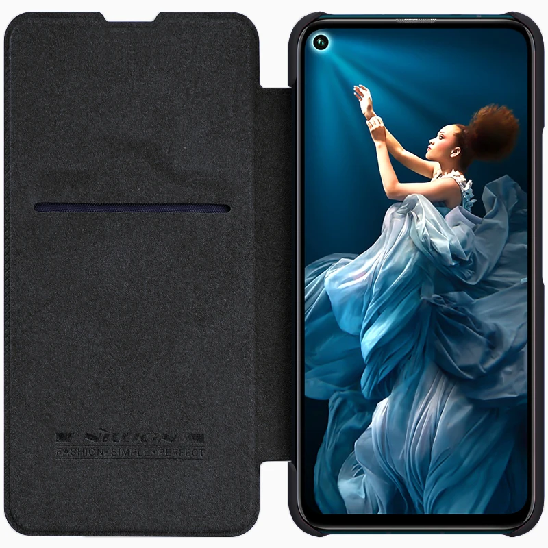 Флип чехол для Honor 20 Pro / NILLKIN QIN кожаный книжка Huawei Бумажник телефона с карманом