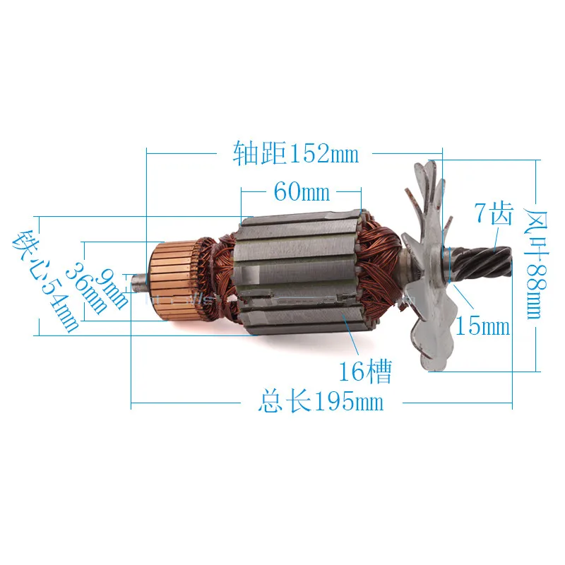 220V 240V арматура роторный якорь двигатель Замена для MAKITA 516563 1 516564 9 2414B 2414NB огненный