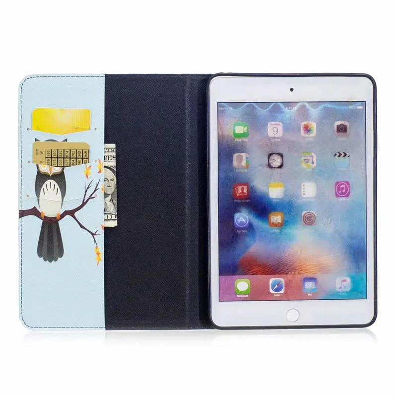 Детские панда башня Сова Pattern Поддержка защитный чехол для Apple ipad mini 4 7 9 &quotУмный с