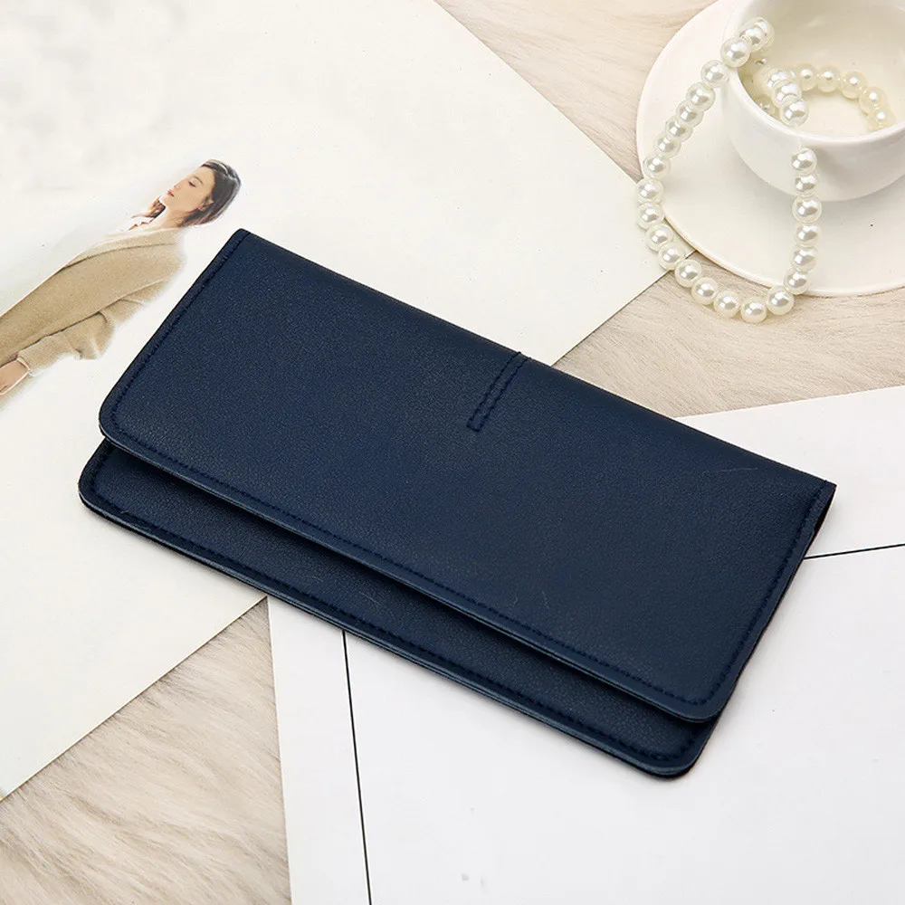 2018 Модные женские кошельки Женские Простые винтажные сумки с застежкой Длинный