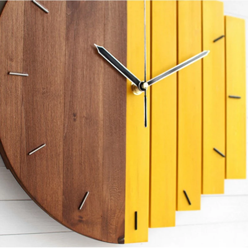 Wooden Wall Clock Modern Design Vintage Rustic Shabby Quiet Art Watch Home Decoration | Дом и сад