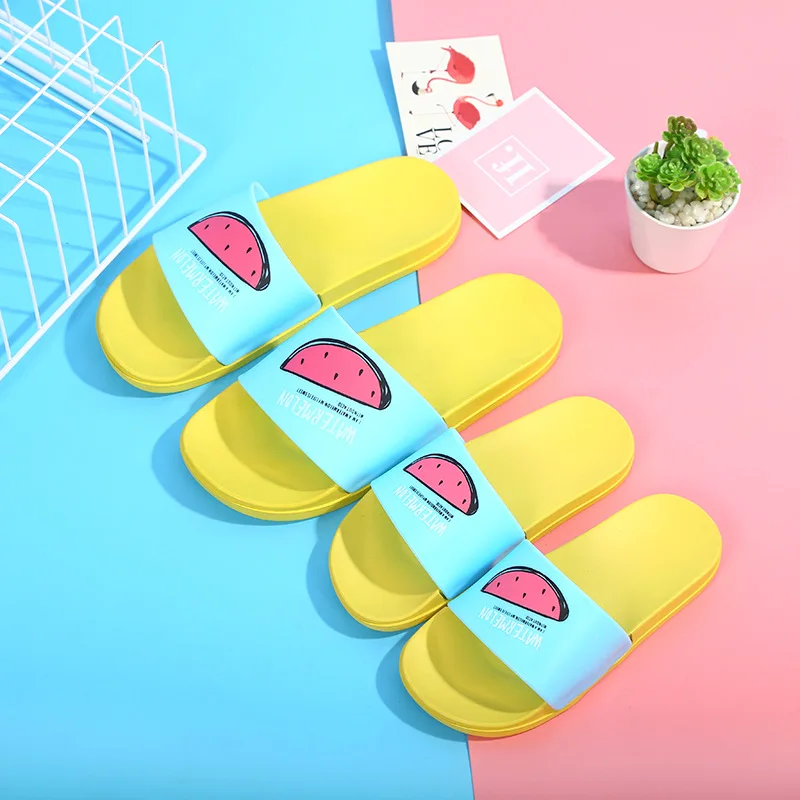 Шлепанцы женские пляжные Симпатичные тапки для дома без застежки повседневная