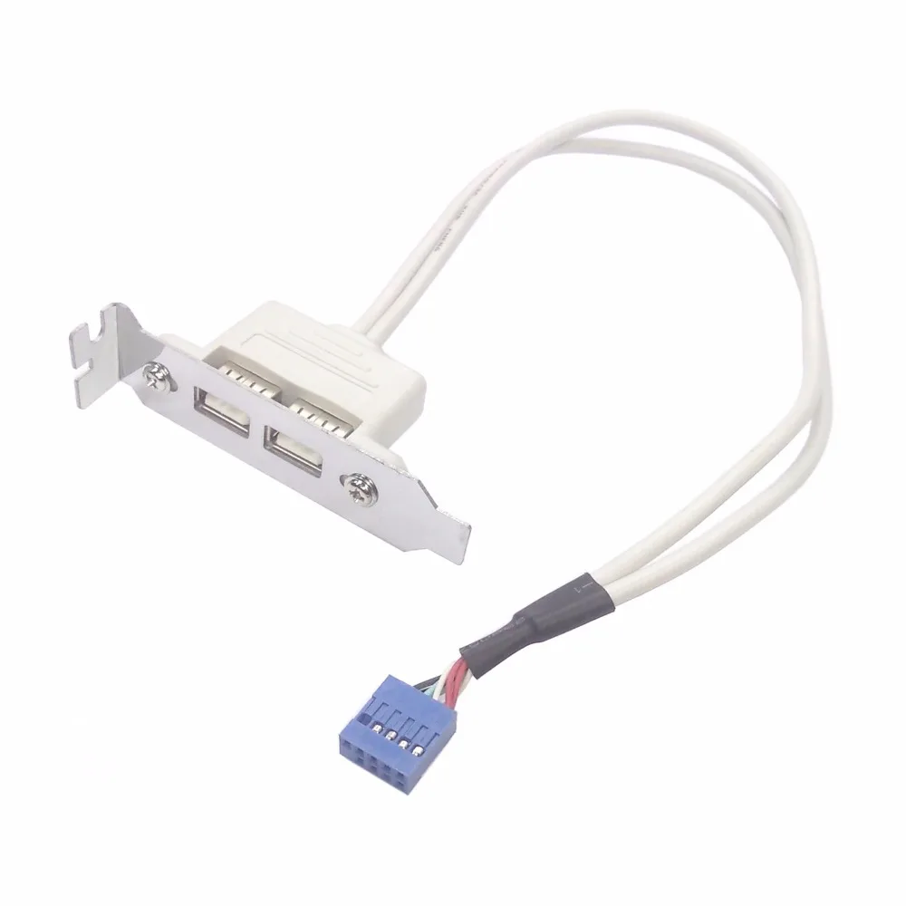 Zihan низкий профиль 8 см Высота USB 2 0 Женская задняя панель к материнской плате 9pin