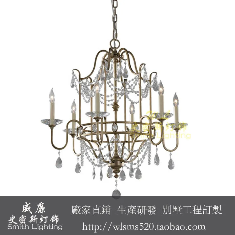 Export Nordic American Pastoral Iron 4 k9 living room bedroom hotel Markor Crystal Ceiling shipping|k9 hotel|ceiling light pull chainceiling designs