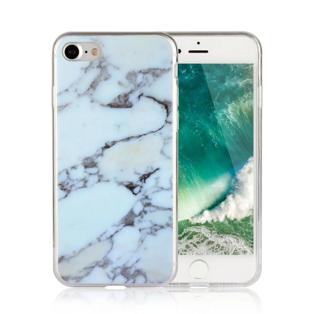 Для iPhone 6/7/7 Plus/6 Plus Мрамор каменные изображения окрашен крышка для 7 6S чехол 6