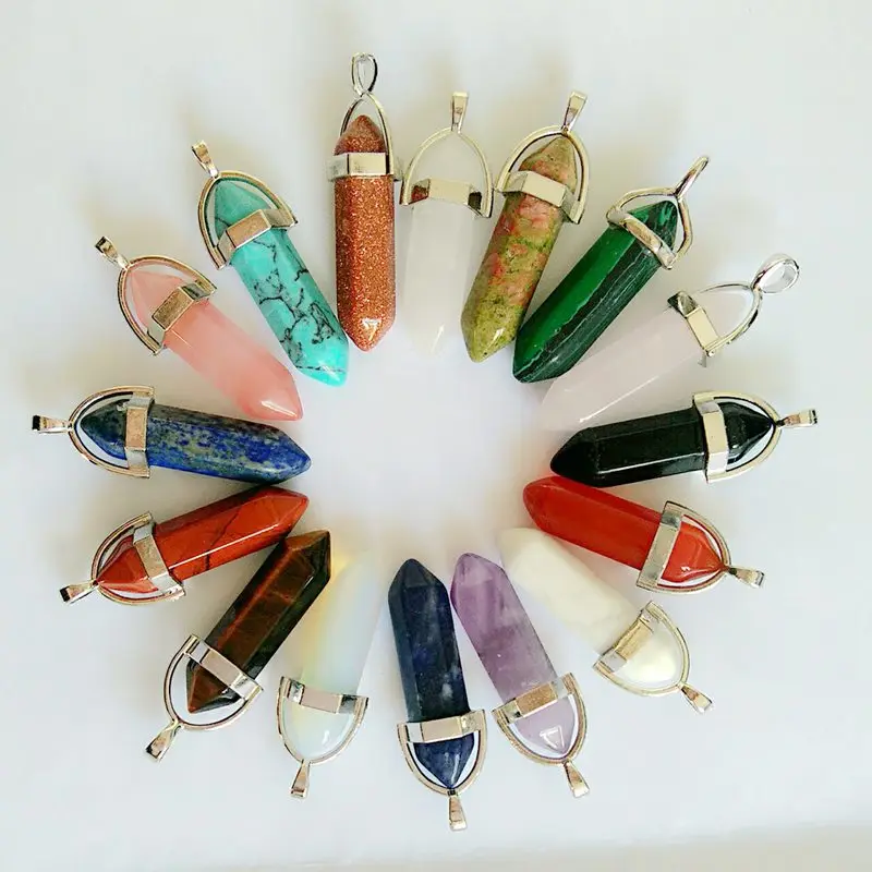 Reiki исцеляющий камень кулон пуля Духи Кристалл ожерелья подвески модное bijoux