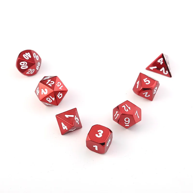 Металлические кости Dnd Набор кубиков Rpg многогранные Твердые подземелья и дракон