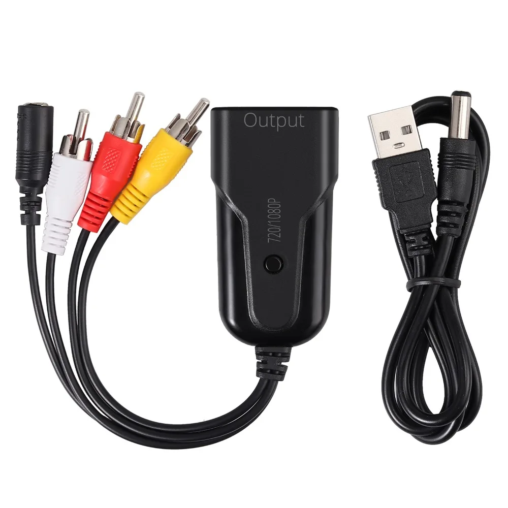 Адаптер LiNKFOR RCA HDMI совместимый преобразователь AV композитный CVBS адаптер для видео
