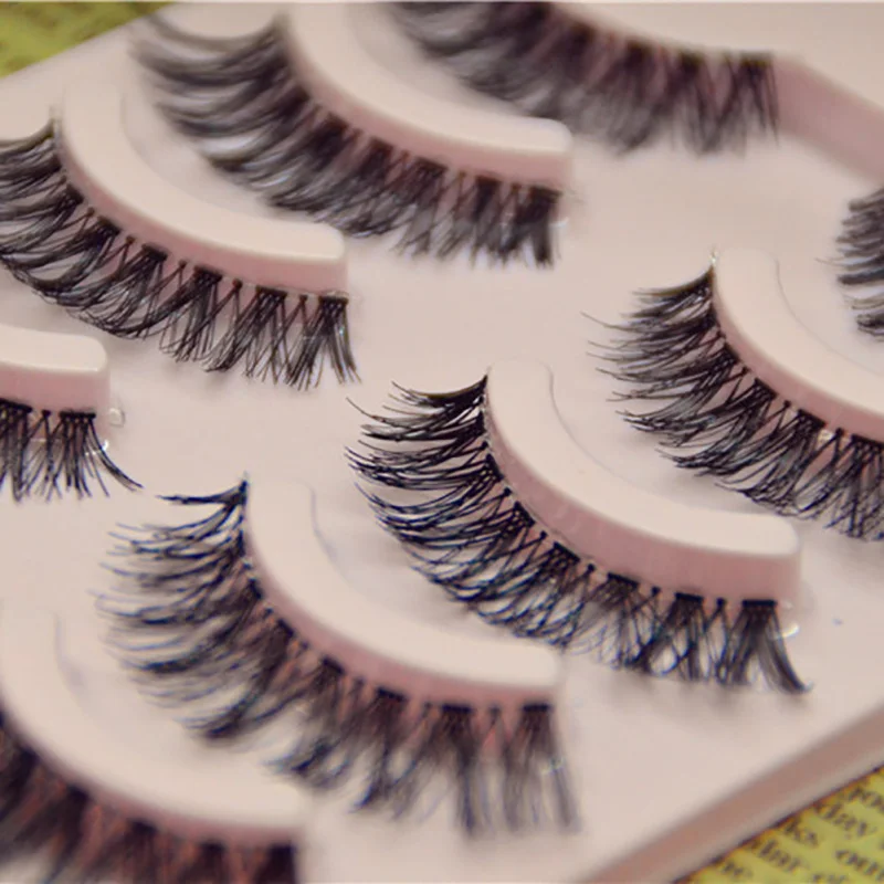 Макияж для глаз Накладные ресницы 5 пар в партии черные натуральные крестовые