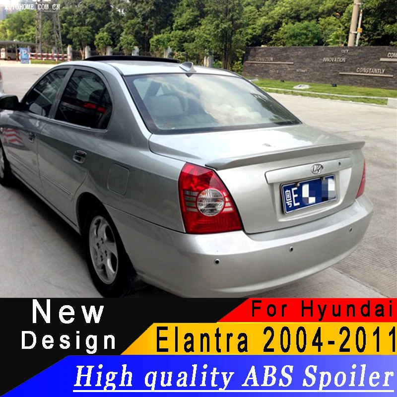 Для Hyundai Elantra 2004 2005 2006 2007 2008 2009 2010 2011 Спойлер ABS Материал грунтовка или какой либо