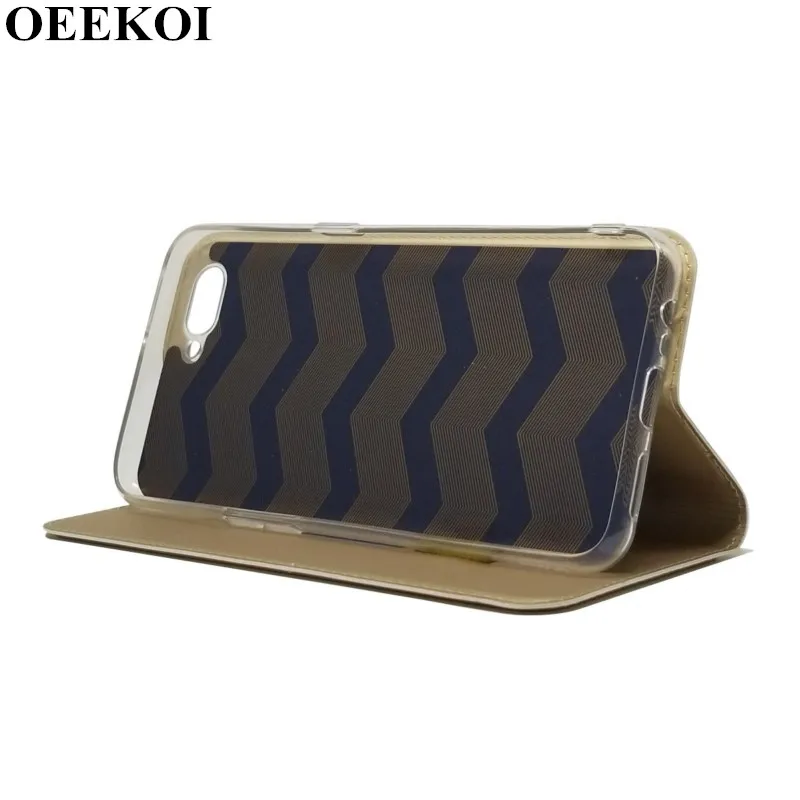 Ультратонкий кожаный чехол бумажник OEEKOI для OPPO K3/R17 Neo/R15 Pro|Чехлы-портмоне| |