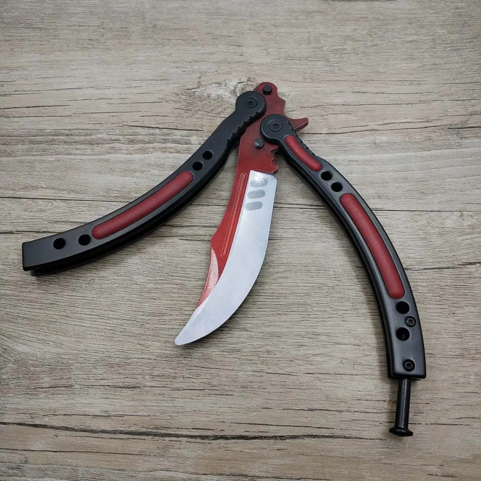 Дропшиппинг CS GO бабочка в ноже Karambit нож бабочка складной тренировочный нож игровой нож тупое лезвие без края инструмент