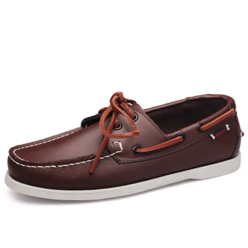 Zapatos De Barco/мужские лоферы без шнуровки; повседневная мужская обувь для плаванья; мужские водонепроницаемые мокасины из натуральной кожи; 3#15/15D50 - Цвет: K