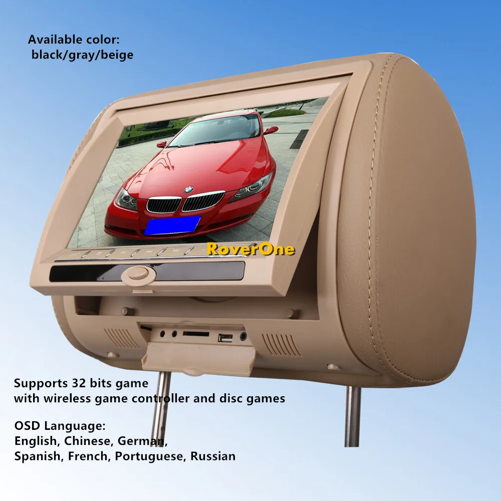 2 шт. X 9 ''Цифровая панель подголовник dvd-плеер Automotivo Авто подголовник ЖК-монитор Мультимедиа Аудио Видео tela encosto carro