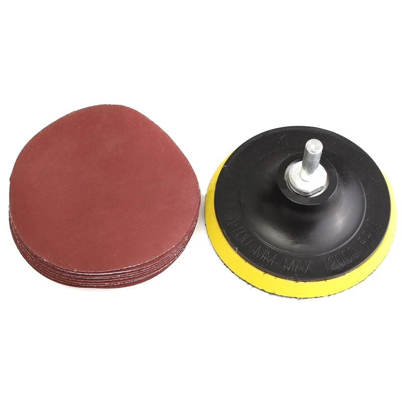 

Loop Hook For Polishing 1000 Shank 10 Pcs. +Backer Pad Disc Sanding Grit Paper