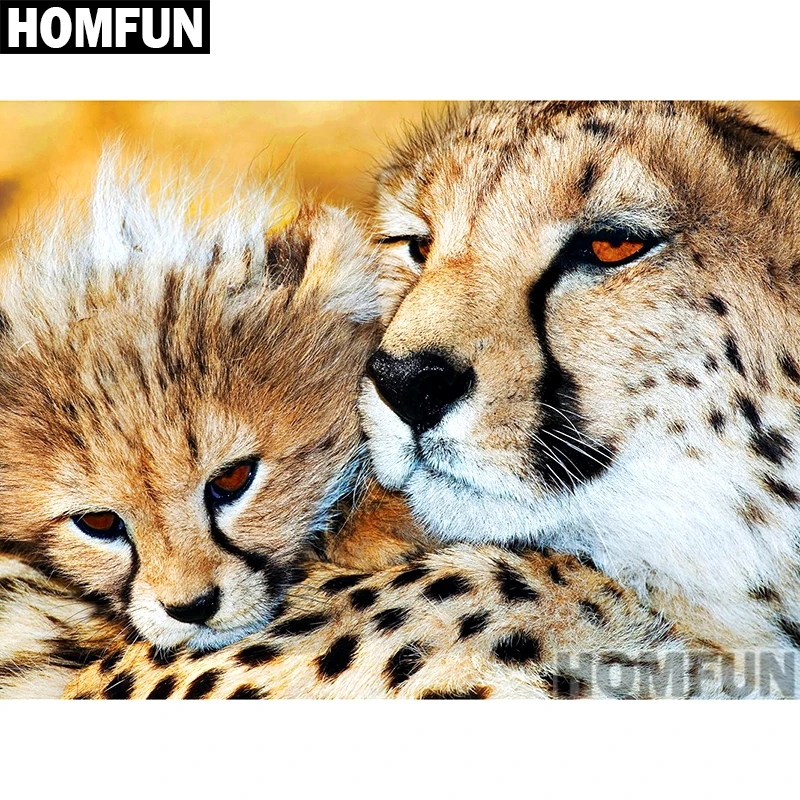 Алмазная 5D картина HOMFUN Мама и малыш вышивка крестиком из квадратных/круглых