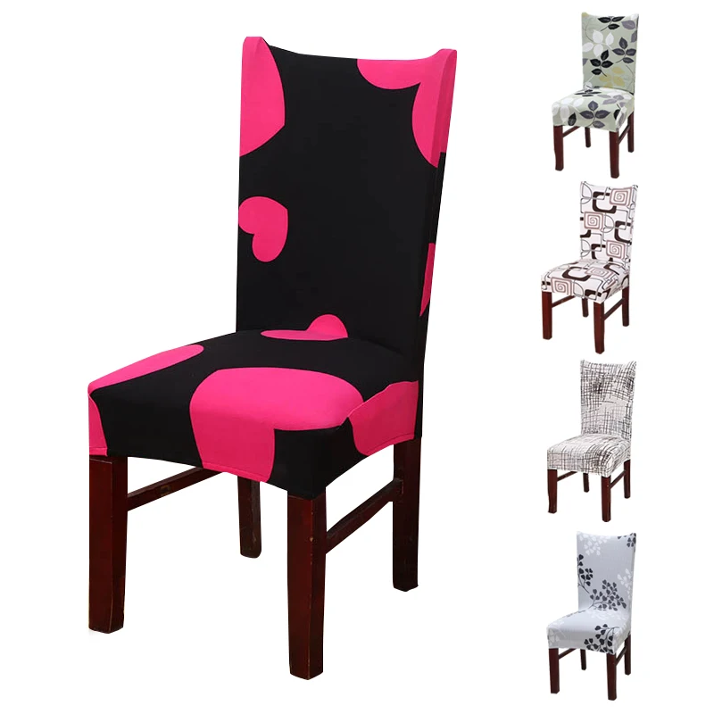 С цветочным принтом стульев спандекс мягкие чехлы для Свадебные ужин в ресторане