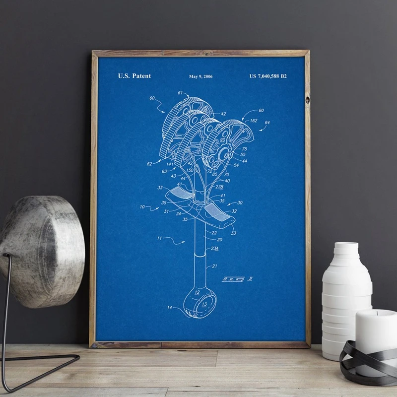 Альпинистская камера патентные принты постеры для скалолазания художественные