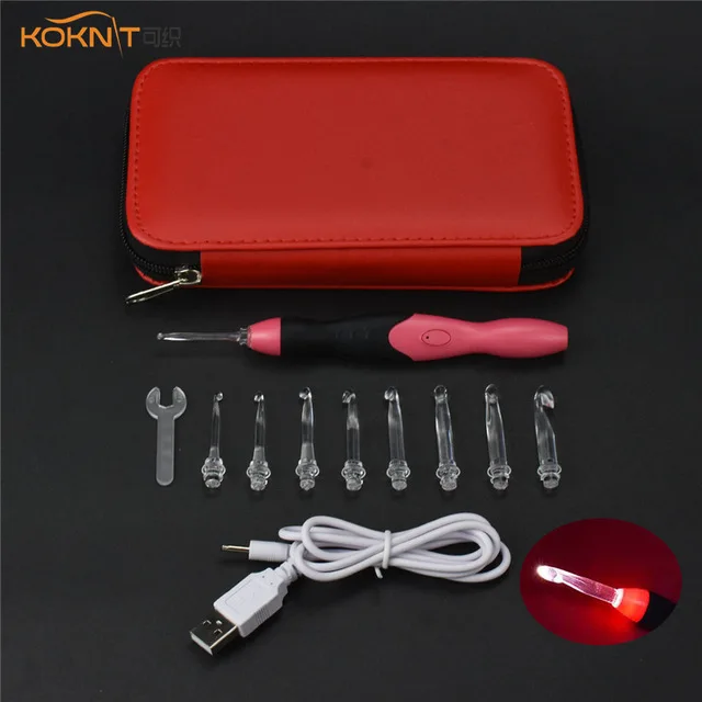 KOKNIT USB СВЕТОДИОДНЫЙ светильник может регулировать набор крючков для вязания