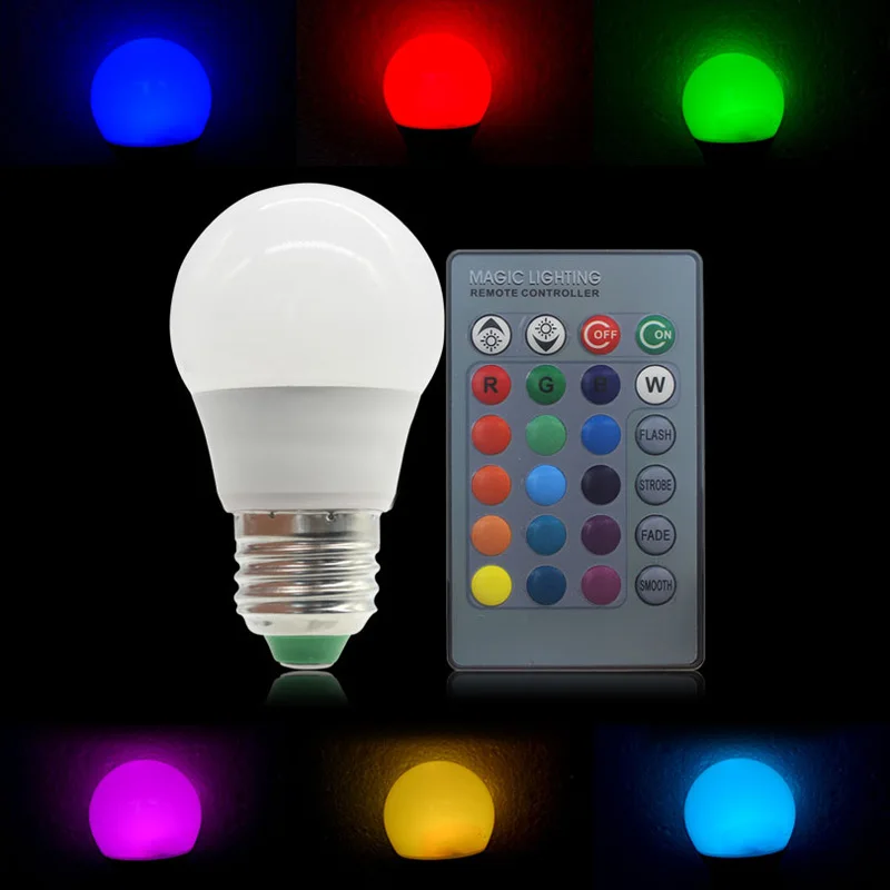1 шт./лот 5 Вт 3 7 9 RGB лампа E27 GU10 GU5.3 Светодиодная для сцены 16 видов цветов дома 85 265 в